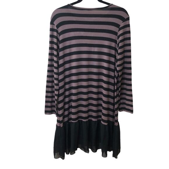 Striped Black and Pink Dress - Picture 5 of 9